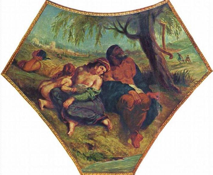 Eugene Delacroix Babylonische Gefangenschaft France oil painting art